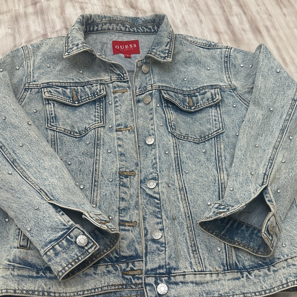 GUESS Light Blue Studded Denim Jacket
